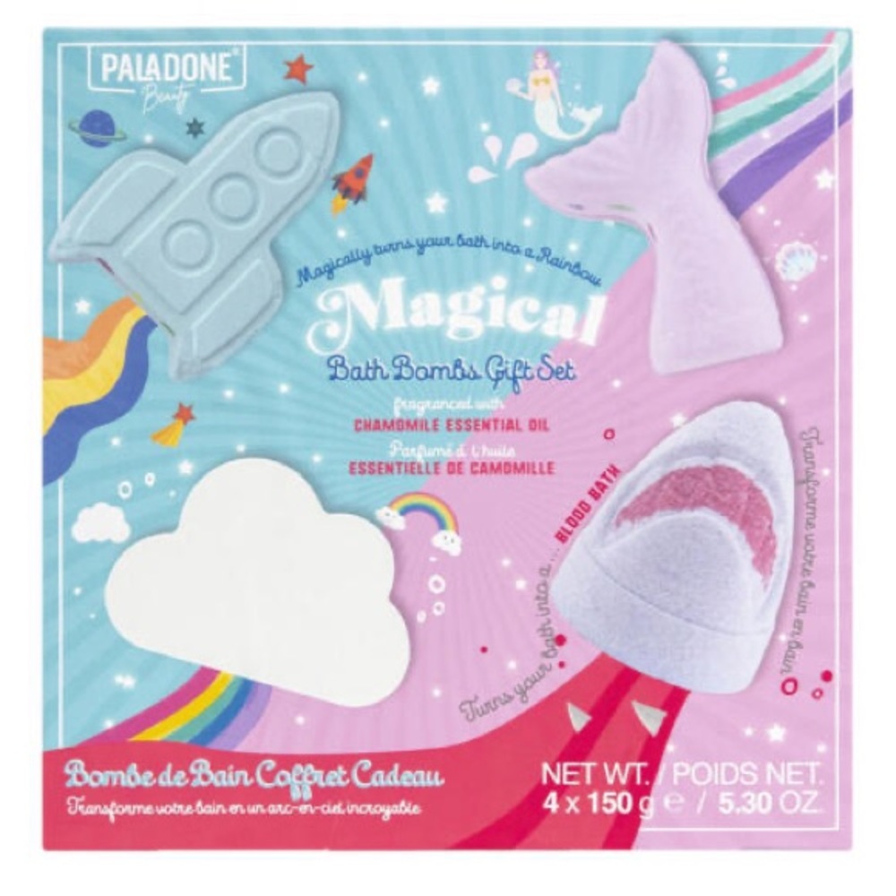Magical color changing bath bombs gift set
